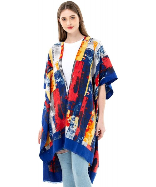 Cover-Ups Kimonos for Women Cotton Shawl Wrap Cover Up Floral Blouse Loose Cardigan Swimwear Kaftan Lightweight Sun Protectiv...