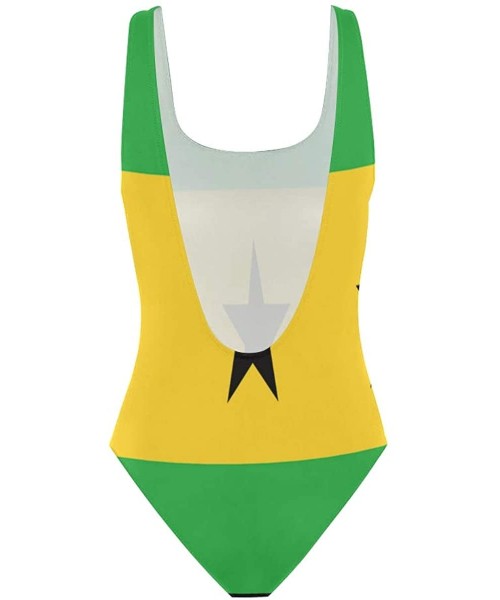 One-Pieces Womens Swimsuits Romanian Flag One Piece Tankini Girls Monokini - Sao Tome and Principe Flag - CJ18R3NOQ3L