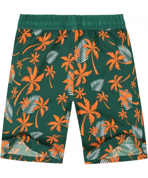 Board Shorts Men's Quick Dry Swim Trunks Beach Shorts Watershorts with Mesh Lining - Mark_green - CI18E0INS45