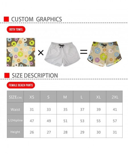 Board Shorts Women Summer Beach Board Shorts with Mesh Lining Swim Trucks - Adorable Sloth - CL1944RNRZI