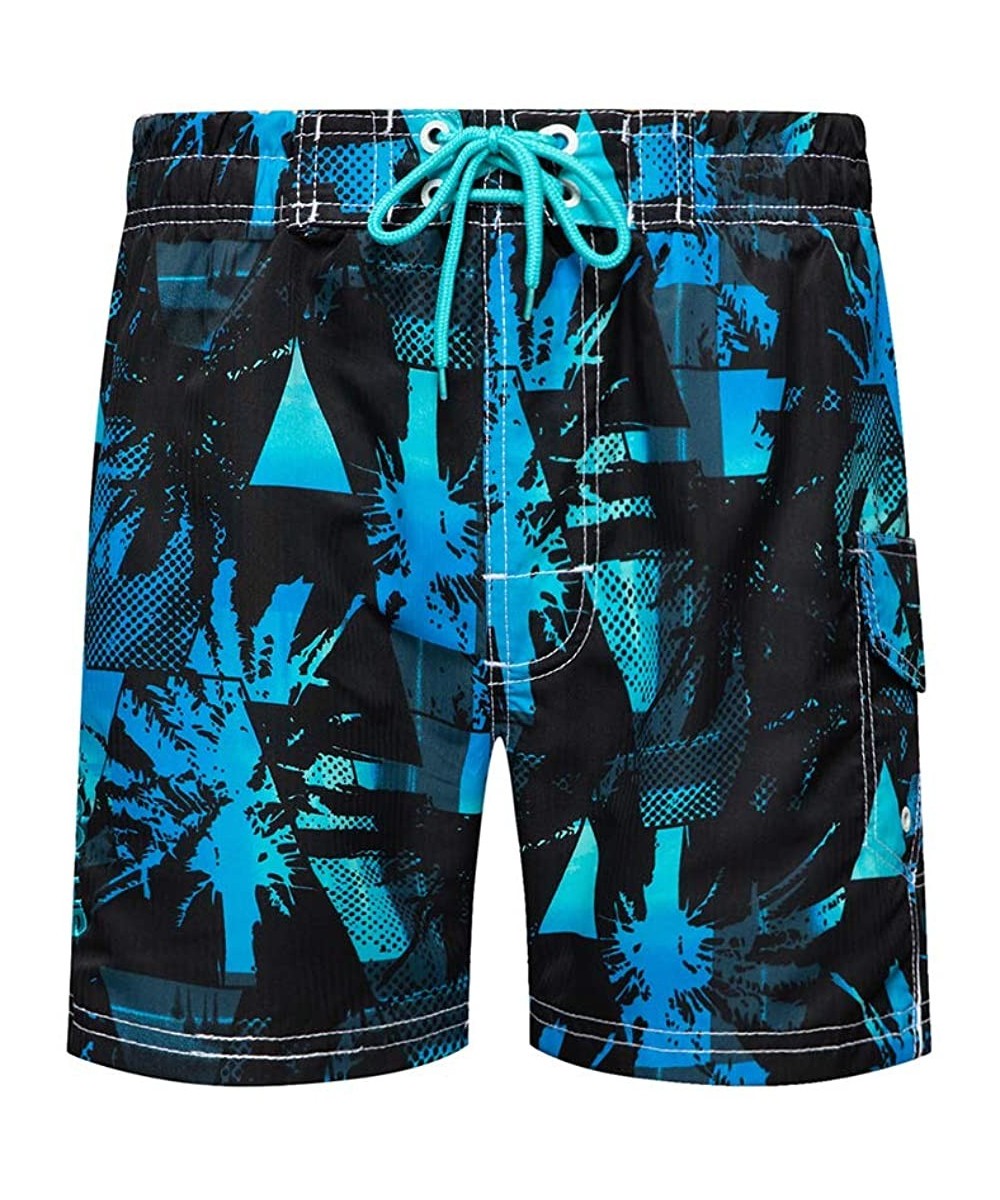 Trunks Mens Swim Trunks Quick Dry Funny Shorts with Mesh Lining Swimwear Bathing Suits - C153-blue - CT190G9WA5S