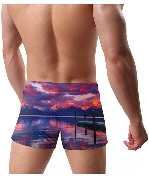 Racing Men's Swim Trunks Beautiful Clouds Quick Dry Boxer Trunks Soft Comfy Swim Surf Boxer - CT19E8QTWTW