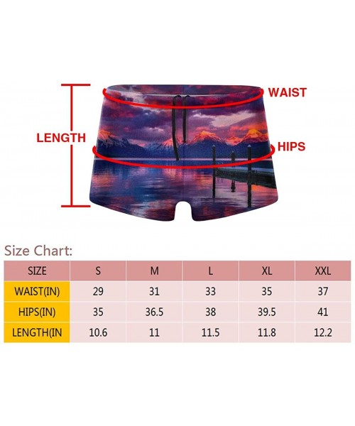 Racing Men's Swim Trunks Beautiful Clouds Quick Dry Boxer Trunks Soft Comfy Swim Surf Boxer - CT19E8QTWTW