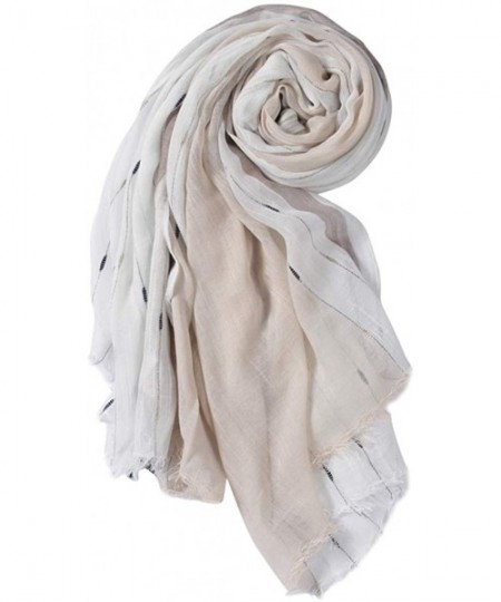 Cover-Ups Womens Lightweight Fashion Scarves Colorful Print Large Thin Scarf Shawl Head Scarf Wrap - 11 White/Nude - CM18S9TUX3N