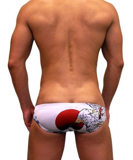 Briefs Men's Sexy Contour Pouch/Low Rise/Bikini Swimming Briefs - National Flag - Japan Special Edition (Lucky Dream) - CH18K...