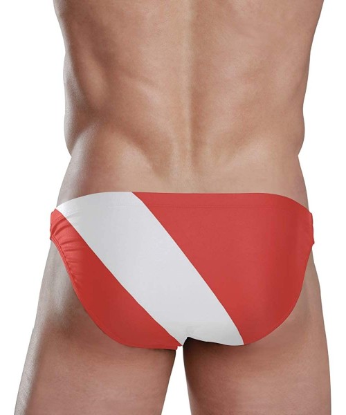 Briefs Men Swimwear Swim Bikini Briefs Barbados Flag Swimsuits Board Surf Shorts Trunks - Scuba Dive Flag - C218SULDUEC