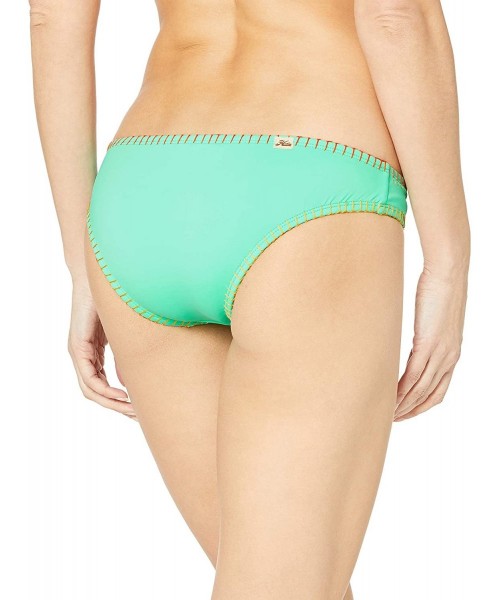 Sets Junior's Ruffled Solid Hipster Bikini Bottom - Turquoise//Papel Picado - C718I3SK4US