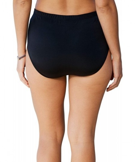 Bottoms Women's Plus Size Classic Swim Brief with Tummy Control - Navy White Geo (1167) - CB195S0IZ8E