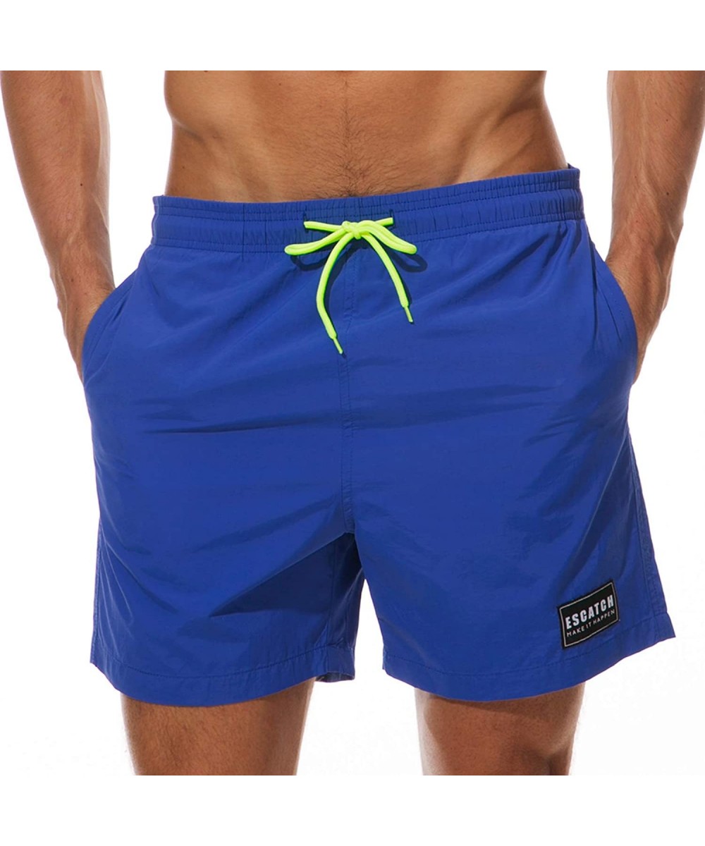 Board Shorts Men's Swim Trunks - Blue - CB18QSHD09N