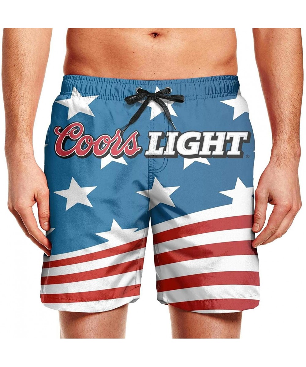 Board Shorts Coors-Light-Good-Beer- Men's Swimming Trunks Summer Fashion Beach Shorts Swim - Coors Light Beer-1 - CQ196ARU6R8