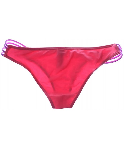 Tops Women's Strappy Hipster Bikini Bottoms - Red - CQ12CA48AH3