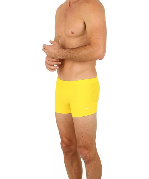 Briefs Men's Swimwear Briefs Briefs Bike-wear - Yellow - CI1211Z3EWP