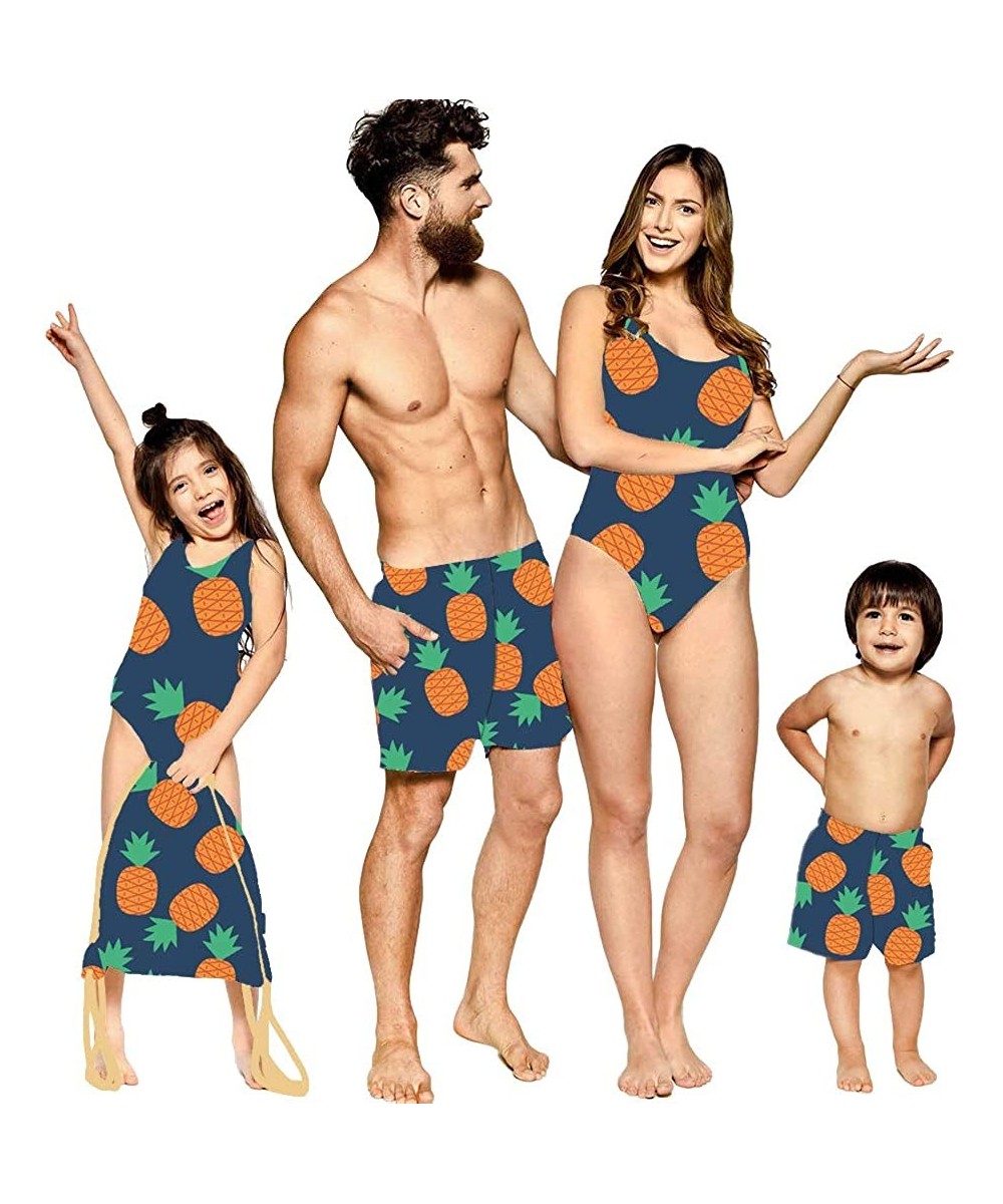 Sets Family Matching Swimwear One Piece Monokini Pineapple Printed Fashion Bathing Suit - Pineapple-2 - CD18S6O6QRG