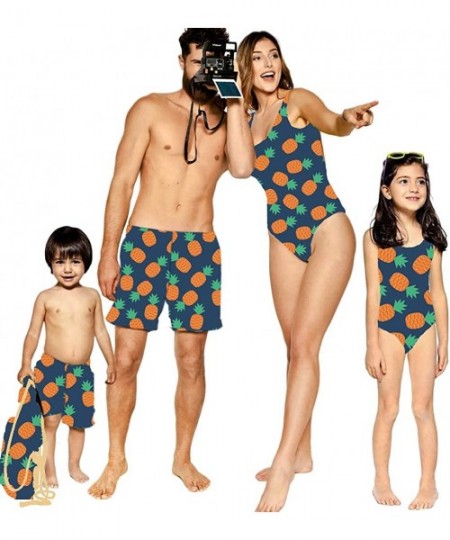 Sets Family Matching Swimwear One Piece Monokini Pineapple Printed Fashion Bathing Suit - Pineapple-2 - CD18S6O6QRG