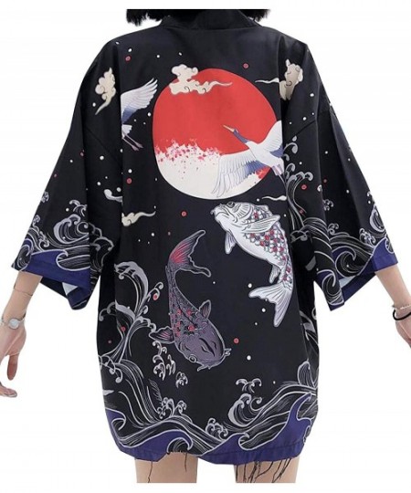 Cover-Ups Women's Summer Loose fit Beach Japanese Kimono Cover up OneSize US S-XL - Style 65 - CG19DSZ2Z3U