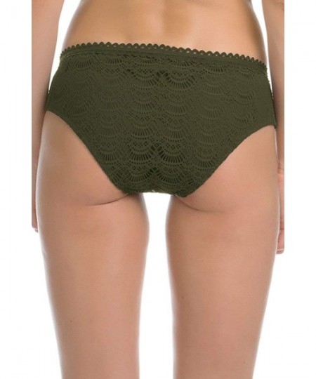 Bottoms Women's Color Play Tab Side Hipster Bikini Bottom - Bay Leaf - CK1863UK90Z