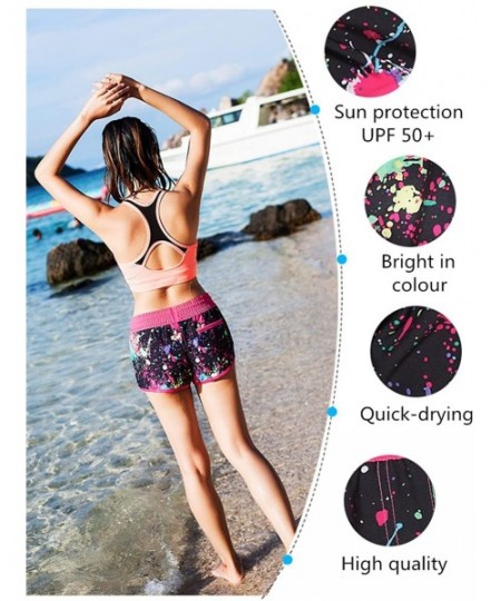 Board Shorts Women Swim Shorts Summer Boardshorts Quick Dry Swimwear Bottom Workout - 209 - CV18DLSS35M