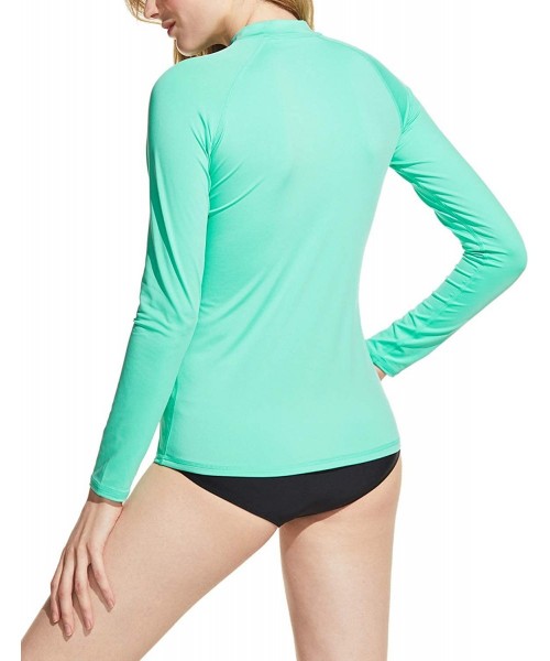 Rash Guards Women's UPF 50+ Rash Guard Long Sleeve- UV/Sun Protection Swim Shirts- Water Beach Surf Swimsuit Top - Henna Prin...