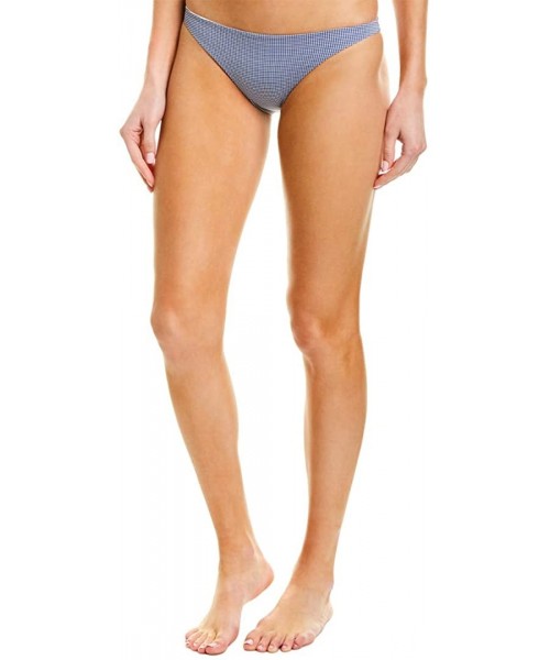 Bottoms Womens Summer Love Cheeky Plaid Bikini Swim Bottom Blue XS - CL196H3E5OO