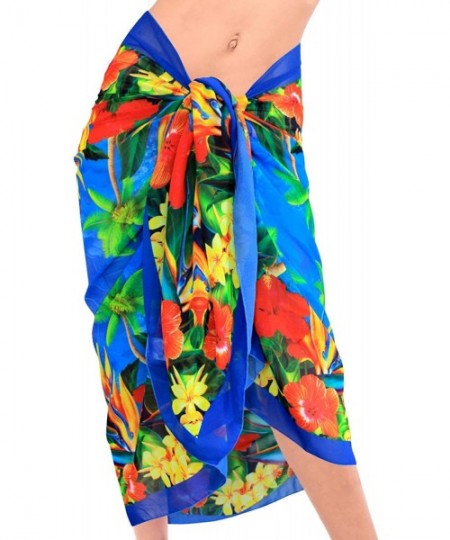 Cover-Ups Women's Plus Size Swimwear Wraps Sarong Cover Up Dress Wraps Hand Paint - Multicolor_g909 - CP12MA50Y3M