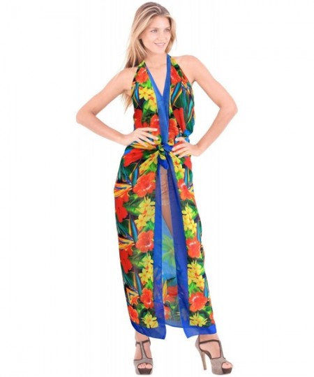 Cover-Ups Women's Plus Size Swimwear Wraps Sarong Cover Up Dress Wraps Hand Paint - Multicolor_g909 - CP12MA50Y3M