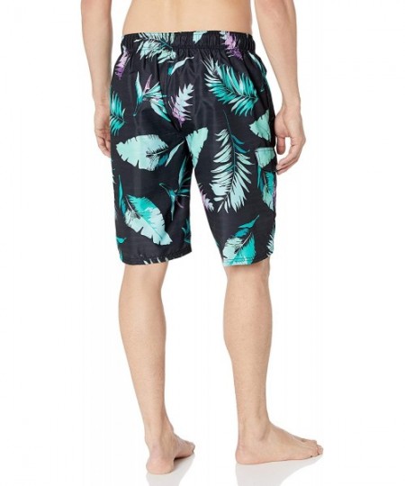 Trunks Men's Miles Swim Trunks (Regular & Extended Sizes) - Cozumel Black - CS12N2Q4YFK