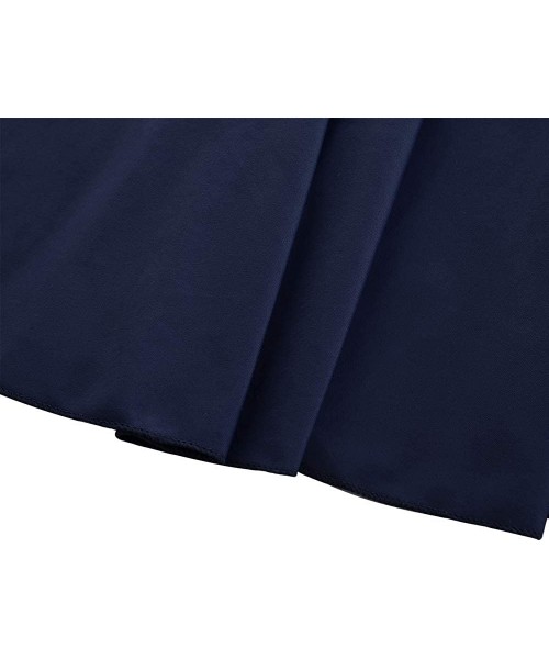 Tankinis Women's Bikini Bottom Swim Skirt High Waisted Swimsuit Bottoms - Navy-boy Leg - CP199SDIRI2