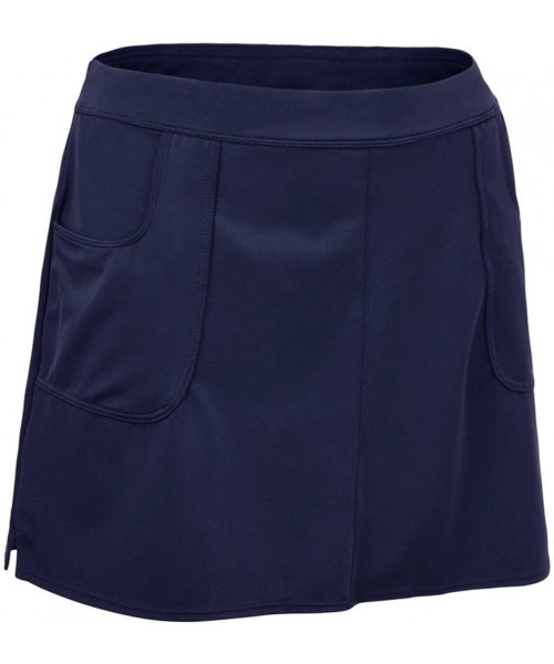 Bottoms Women's UPF 50+ Athletic Skirted Bikini Bottom Swim Bottom Skort Tankinis Swimdress - Navy - CU182DOU6M8