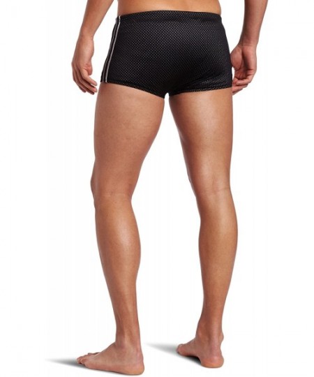 Racing Sport Men's Poly Mesh Trainer Swim Suit - Black - C4111I40GMB