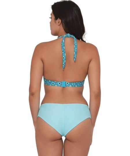 Tankinis Women's Peachy Pairs Reversible Bikini Bottom - Indigo/Aqua - C912N0I1AWA