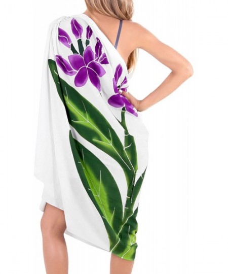 Cover-Ups Women's Boho Sarong Bikini Cover Ups Beach Wrap Towel Skirt Hand Paint - Autumn Purple_o638 - C5129WXBS35