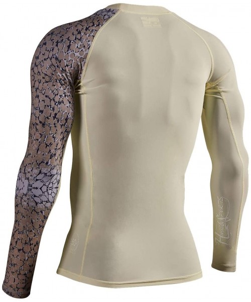 Rash Guards Men's Splice UV Sun Protection UPF 50+ Skins Rash Guard Long Sleeves - Soil - CT18M97TQ7X