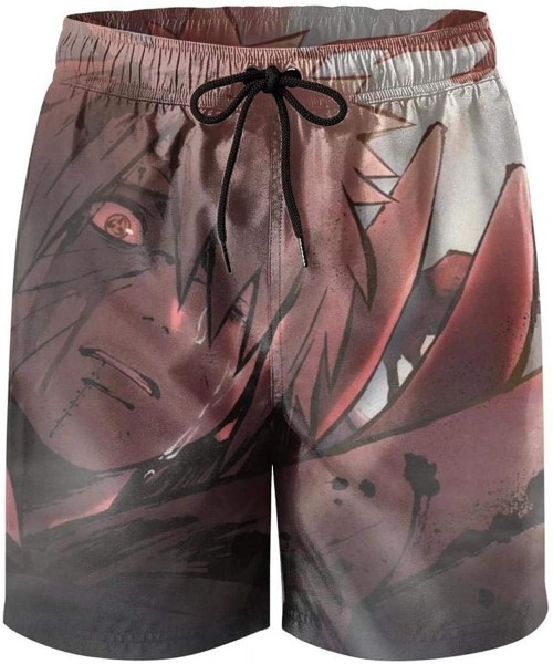 Board Shorts Mens Swim Trunks Uchiha-Sharingan-Naruto-Art- Shorts Retro Running Quick Dry - White-316 - CI1976TQSZX