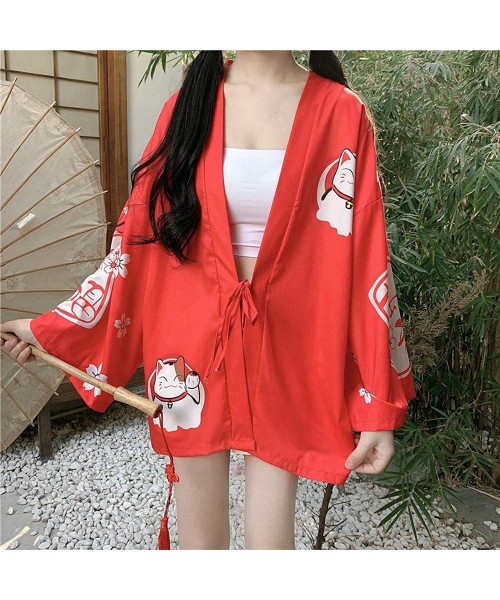 Cover-Ups Women's Loose fit Japanese Shawl Kimono Cover up Cardigan OneSize US S-XL - Style 10 - CH197Y34QGE