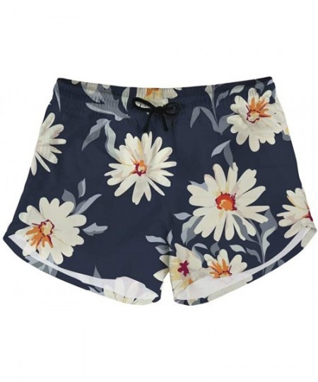 Board Shorts Beach Shorts Women Hot Pants with Pockets Drawstring Mid Rise Board Shorts - Daisy - CO195A3K5LW