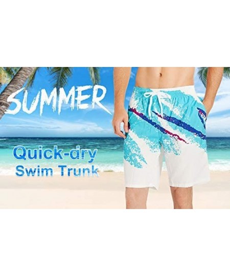 Board Shorts Cute Cartoon Foxes Mens Quick Dry Beach Board Swim Trunks Shorts - C9195WT04HQ