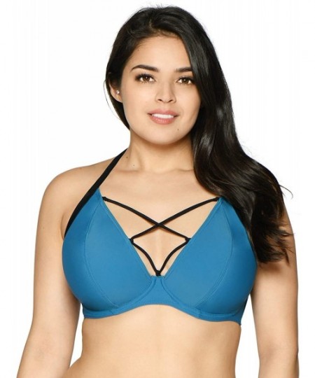 Sets Women's Rock The Pool Halterneck Bikini - Petrol Blue - CY18IILAMUU