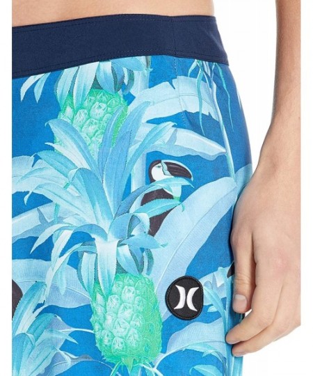 Board Shorts Men's Phantom Stretch Printed 20" Boardshort Swim Short - Blue Force - C118GRKYXK0