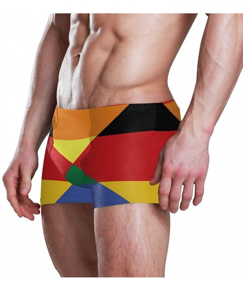 Briefs Iceland Flag Men's Swim Trunks Square Leg Swimsuit Swimwear Boxer Brief - Germany Gay Flag - CX18TEO7O97