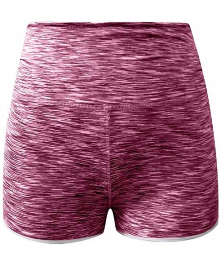 Board Shorts Women Capris Basic Slip Bike Shorts Compression Workout Leggings Yoga Shorts - Pink - CX1999U90CC