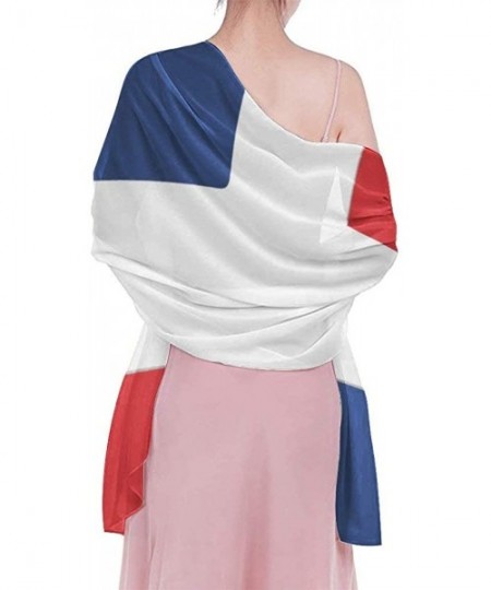 Cover-Ups Women Chiffon Sarong Beach Bikini Cover Up Wedding Party Shawls Wraps - Dominican Republic Flag - C2190HHK73D