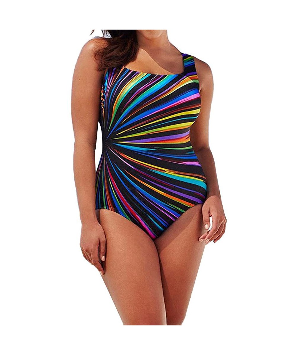 One-Pieces Swimsuit for Womens Bohemia Printed One Piece Tummy Control Tankini Monokini Bathing Suit Bikini Swimwear Multi Co...