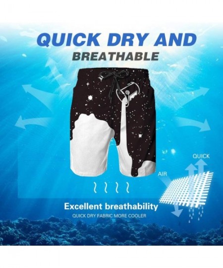 Board Shorts Mens Summer Swim Trunks 3D Graphic Quick Dry Funny Beach Board Shorts with Mesh Lining - Style 2 - CR18NINX8NX