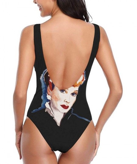 One-Pieces Moonder Bikinis Janet Jackson Womens One Piece Swimsuits White - I Love Lucy 11 - CC1996Z96HH