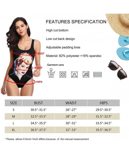 One-Pieces Moonder Bikinis Janet Jackson Womens One Piece Swimsuits White - I Love Lucy 11 - CC1996Z96HH