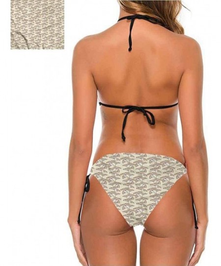 Bottoms Bikini Sets Retro- Diagonal Stripes and Circles Comfortable- Cute and Sexy - Multi 11-two-piece Swimsuit - CL19E7NSGWE