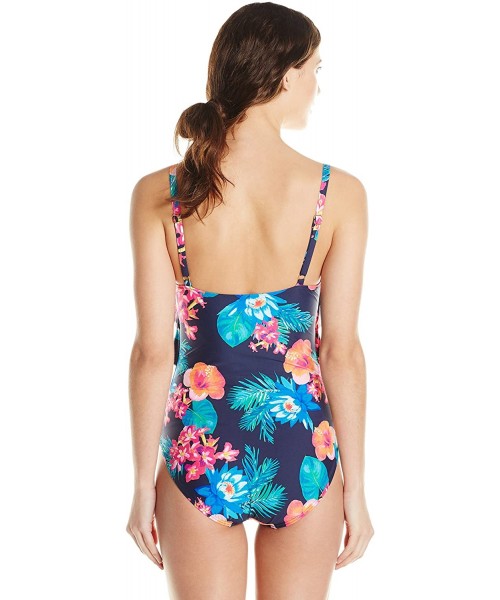 One-Pieces Women's One Piece Swimsuit with Contour Shaping and Ruffle Detail - Wonderland Navy Captain - CS11PDDYYC1