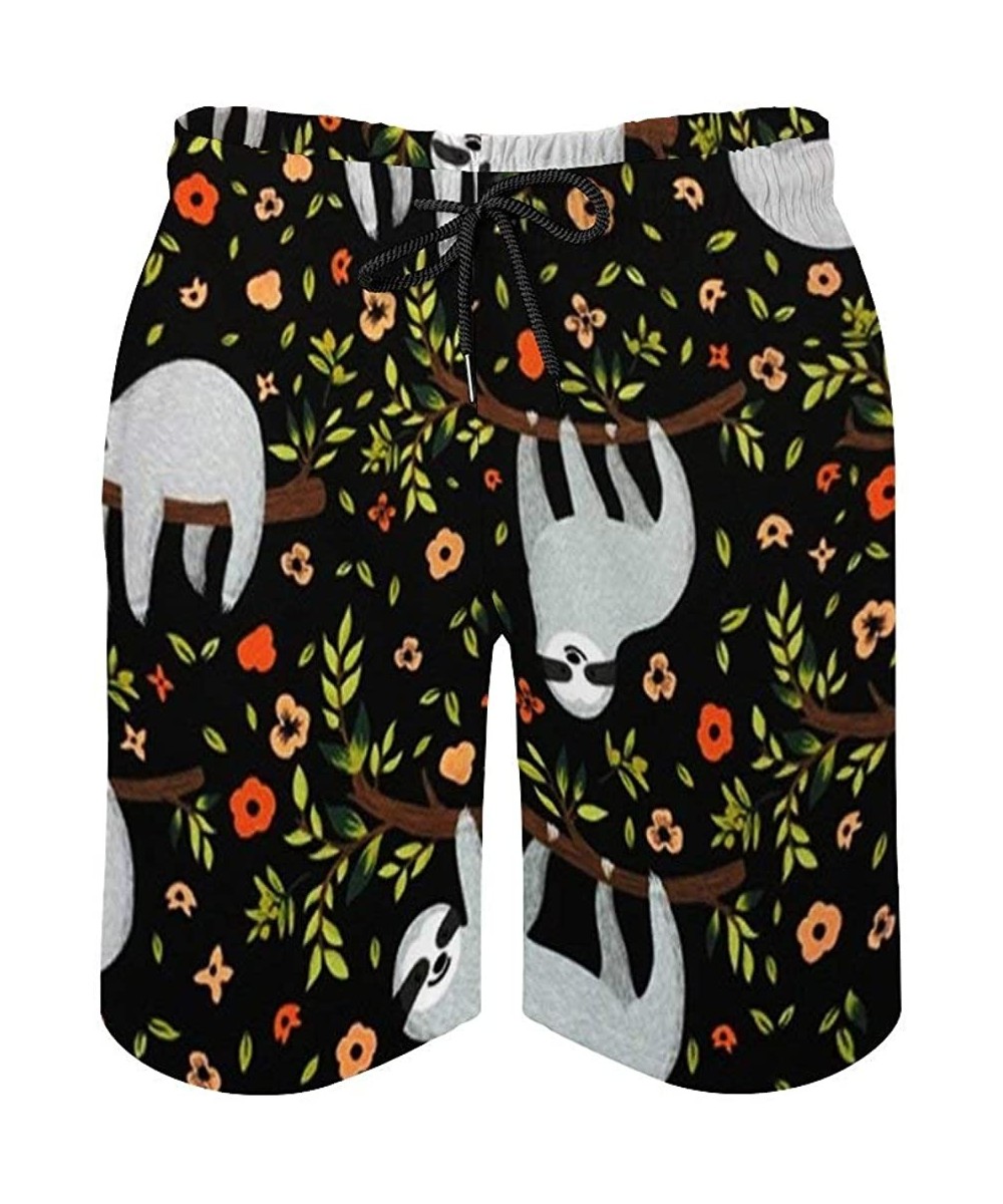 Board Shorts Monarch Butterfly Flower Full Wing Spread Lantana Men with Pocket Beach Pants - Style10 - C019CMKK9H5