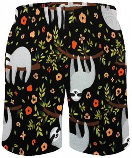 Board Shorts Monarch Butterfly Flower Full Wing Spread Lantana Men with Pocket Beach Pants - Style10 - C019CMKK9H5