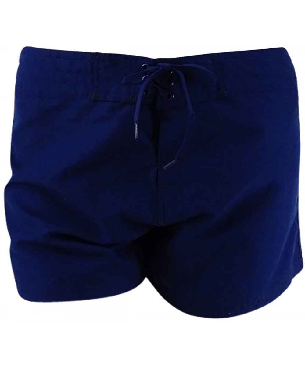 Board Shorts Women's Tie-Front Board Shorts - Navy - CX1898EOQQG